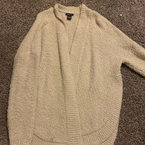 Fuzzy cardigan sweater